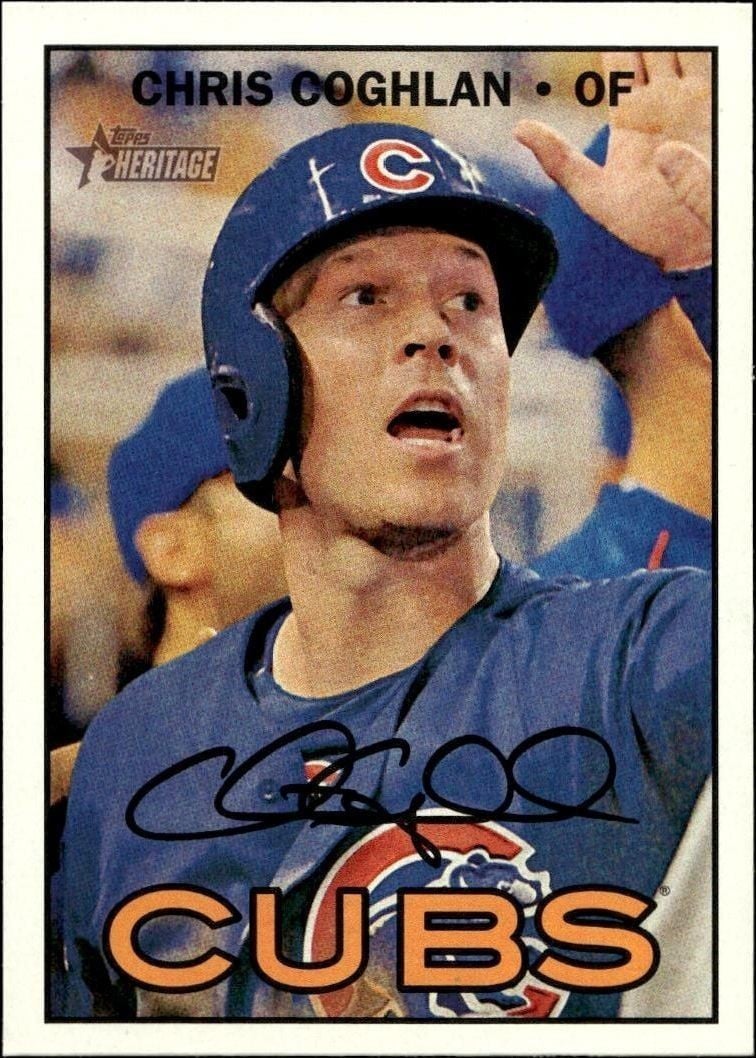 Chris Coghlan 2016 Topps Heritage #542 Baseball Trading Card - Front 2016 Topps Heritage Chris Coghlan #542 baseball trading card front