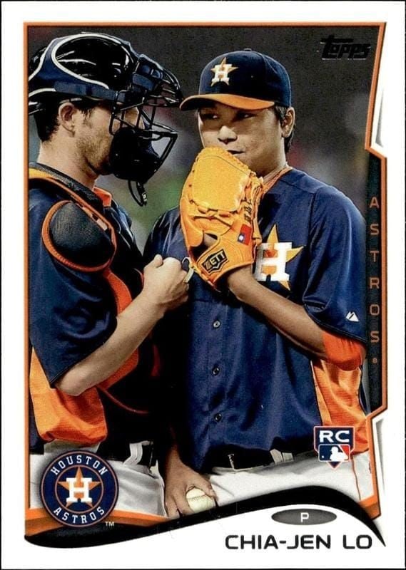 Chia-Jen Lo 2014 Topps #55 Baseball Trading Card - Front 2014 Topps Chia-Jen Lo #55 baseball trading card front