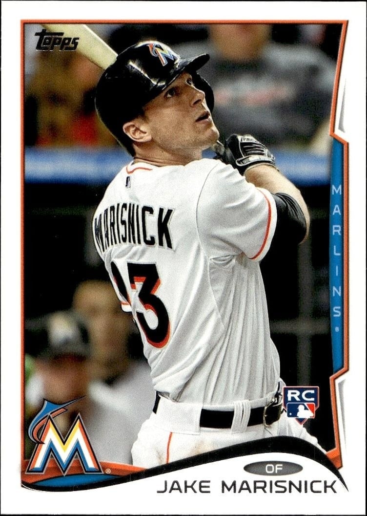 Jake Marisnick 2014 Topps #45 Baseball Trading Card - Front 2014 Topps Jake Marisnick #45 baseball trading card front