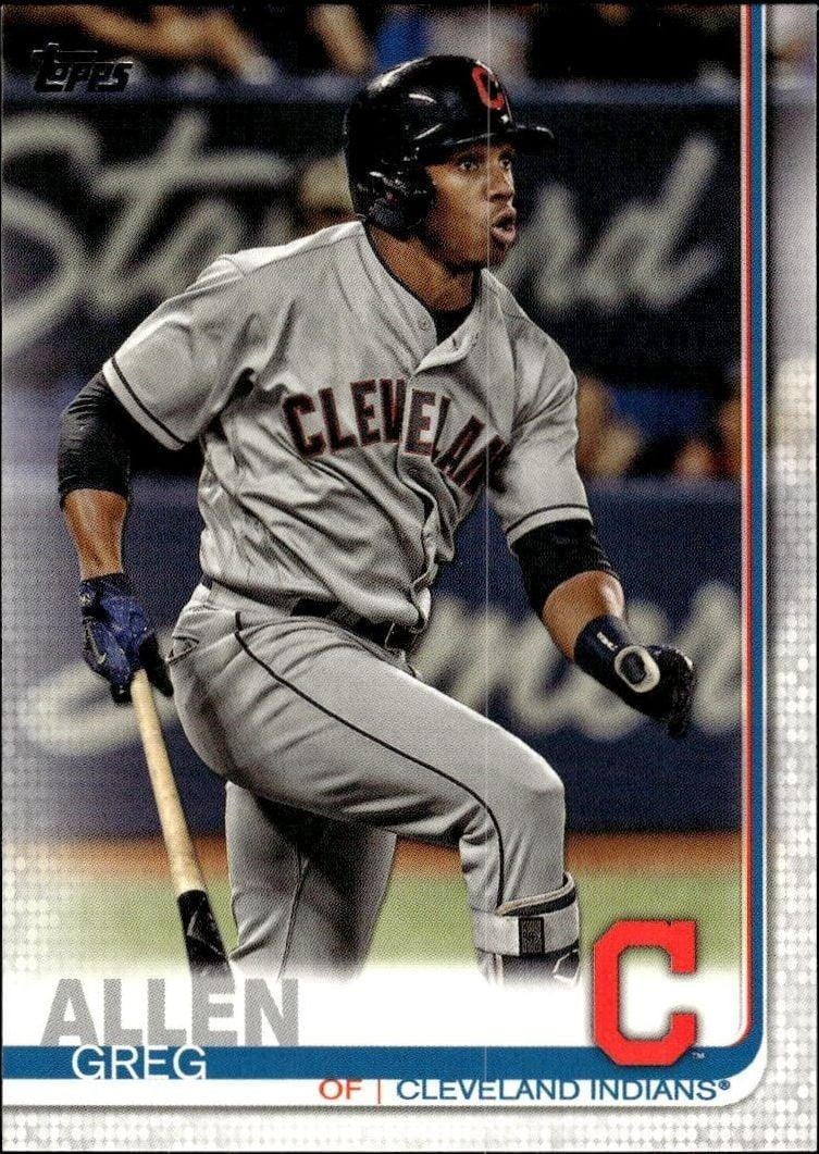 Greg Allen 2019 Topps Series 2 #514 Baseball Trading Card - Front 2019 Topps Series 2 Greg Allen #514 baseball trading card front