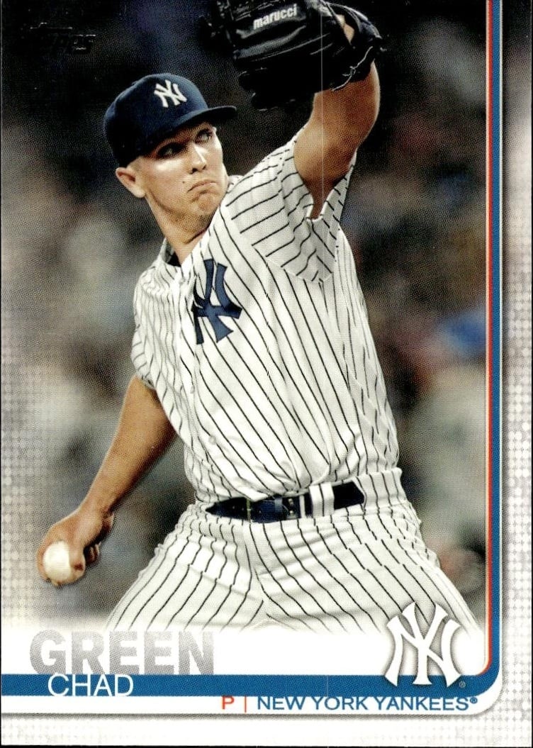 Chad Green 2019 Topps #25 Baseball Trading Card - Front 2019 Topps Chad Green #25 baseball trading card front