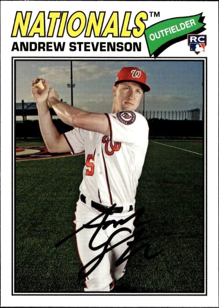 Andrew Stevenson 2018 Topps Archives #154 Baseball Trading Card - Front 2018 Topps Archives Andrew Stevenson #154 baseball trading card front