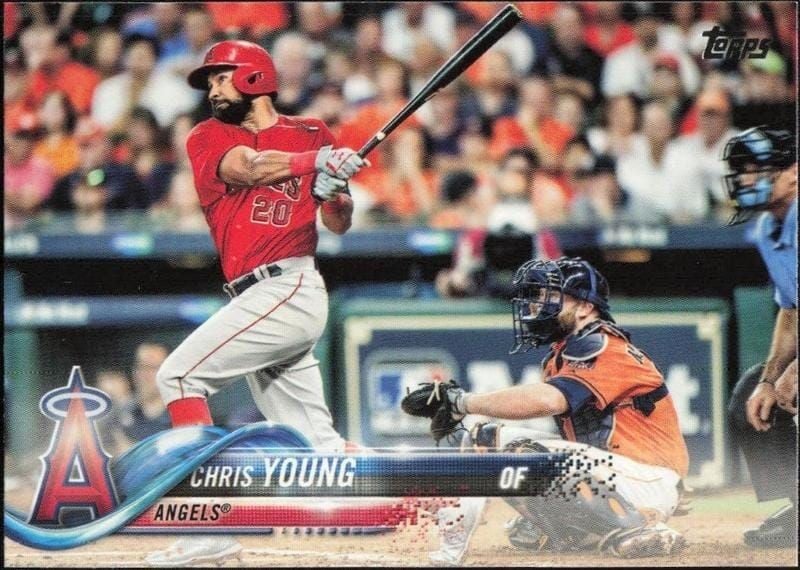 Chris Young 2018 Topps Series 2 #620 Baseball Trading Card - Front 2018 Topps Series 2 Chris Young #620 baseball trading card front