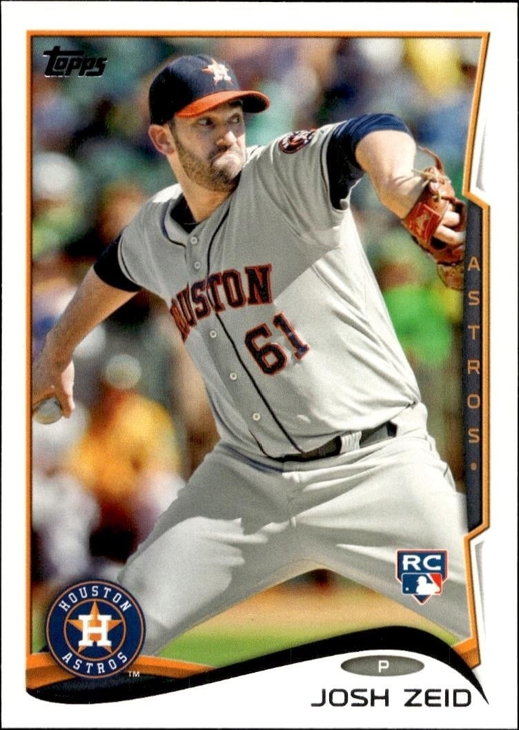 Josh Zeid 2014 Topps Series 2 #542 Baseball Trading Card - Front 2014 Topps Series 2 Josh Zeid #542 baseball trading card front