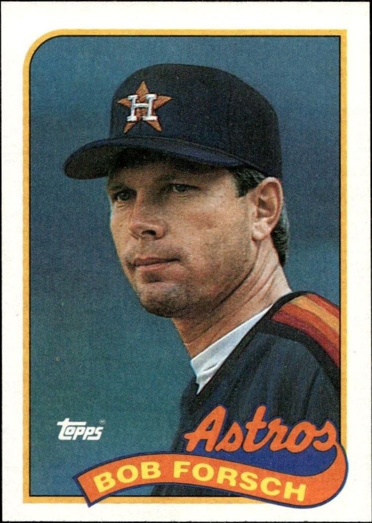 Bob Forsch 1989 Topps #163 Baseball Trading Card - Front 1989 Topps Bob Forsch #163 baseball trading card front