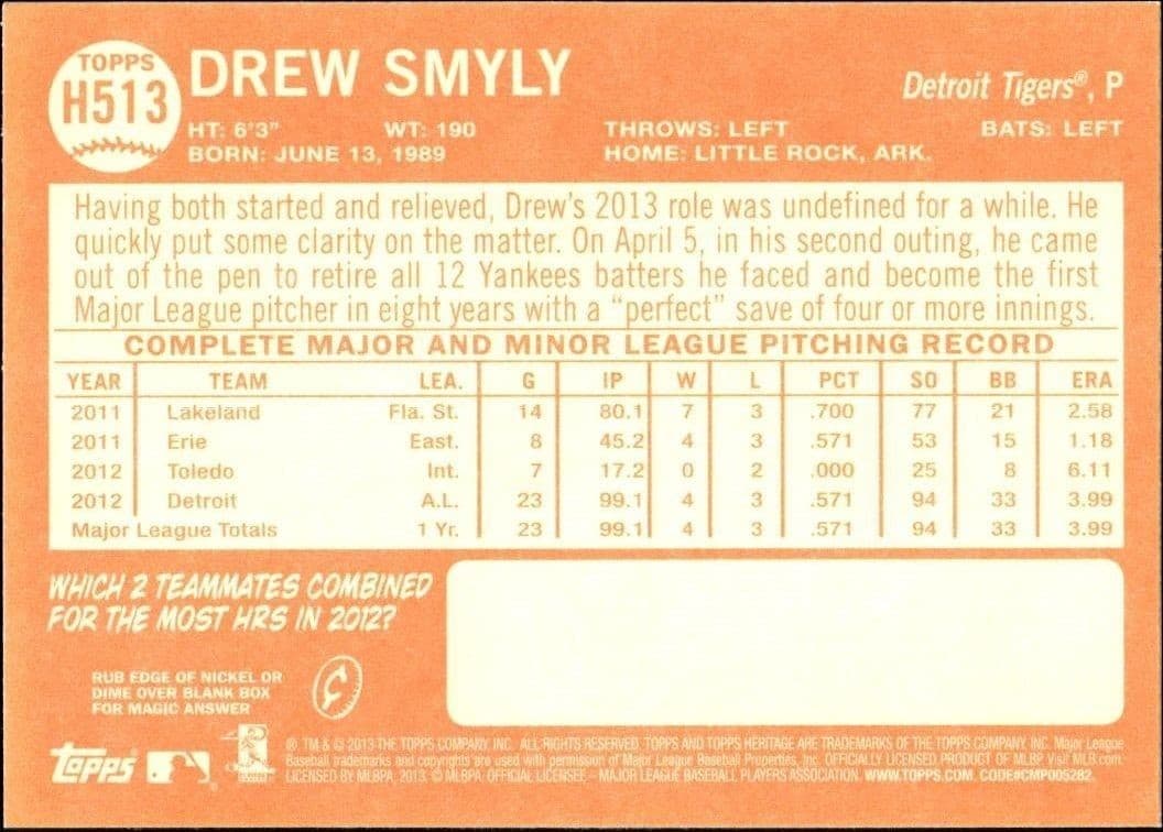 Drew Smyly - Back