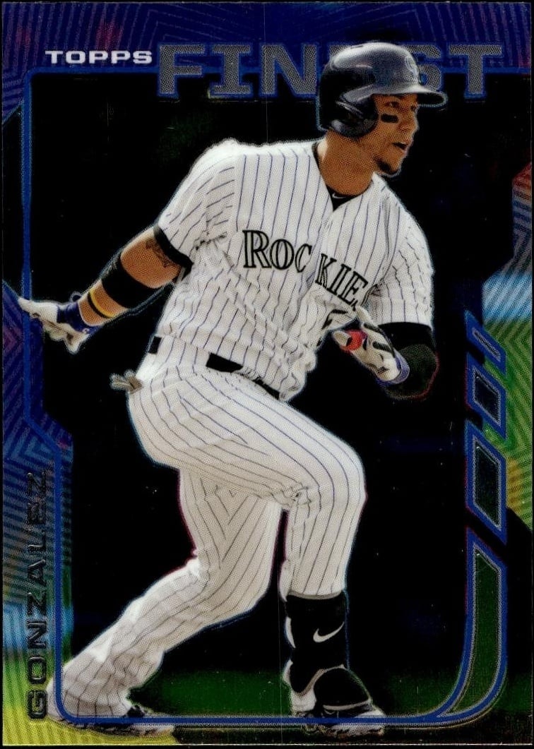 2014 Topps Finest Carlos Gonzalez #30 trading card