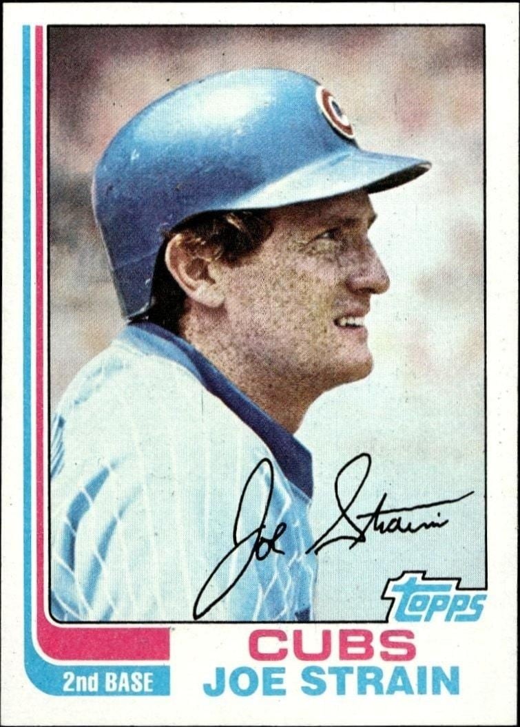Joe Strain 1982 Topps #436 Baseball Trading Card - Front 1982 Topps Joe Strain #436 baseball trading card front