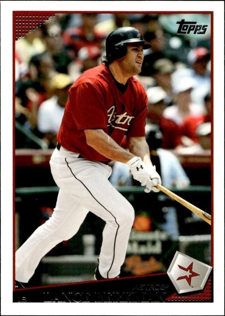 Lance Berkman 2009 Topps Series 2 #470 Baseball Trading Card - Front 2009 Topps Series 2 Lance Berkman #470 baseball trading card front