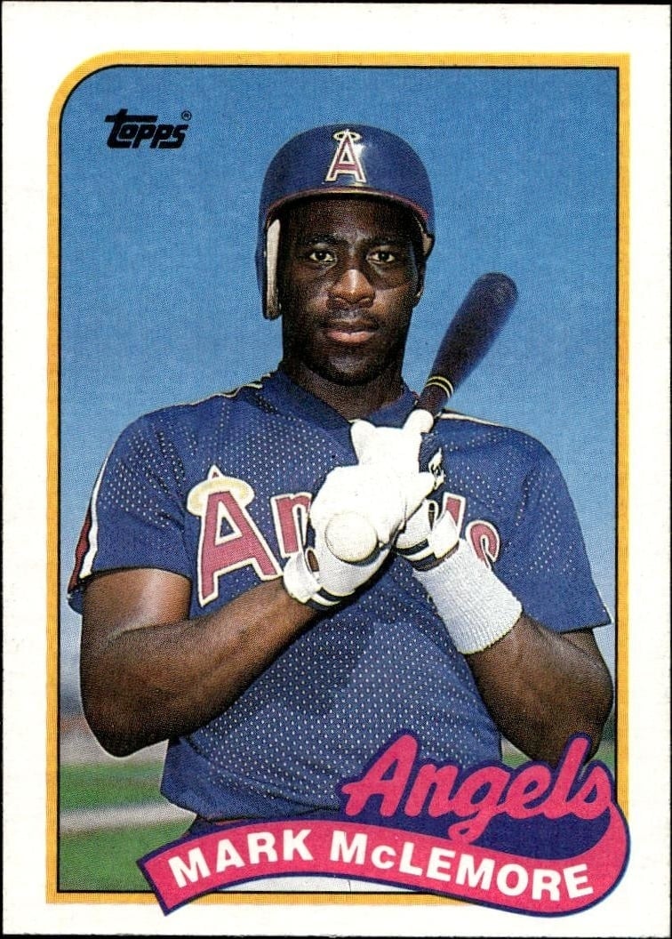 Mark McLemore 1989 Topps #547 Baseball Trading Card - Front 1989 Topps Mark McLemore #547 baseball trading card front