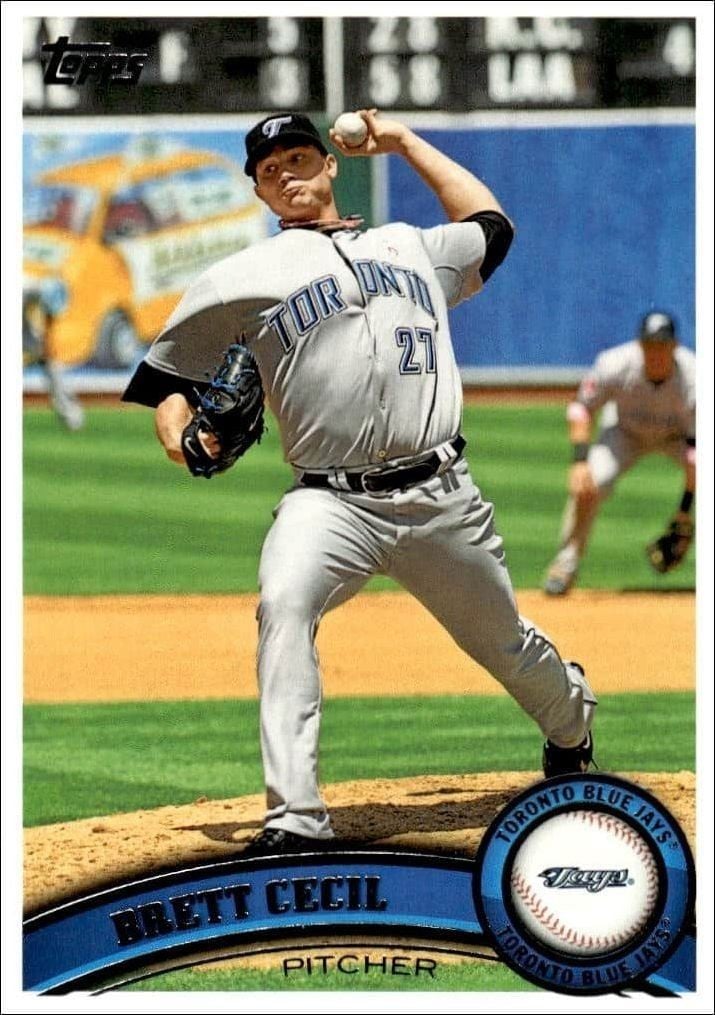2011 Topps Series 2 Brett Cecil #444 trading card