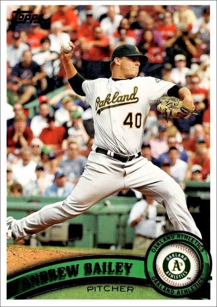 Andrew Bailey 2011 Topps #280 Baseball Trading Card - Front 2011 Topps Andrew Bailey #280 baseball trading card front
