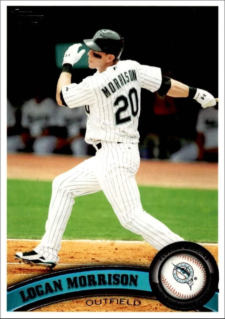 Logan Morrison 2011 Topps Series 2 #455 Baseball Trading Card - Front 2011 Topps Series 2 Logan Morrison #455 baseball trading card front