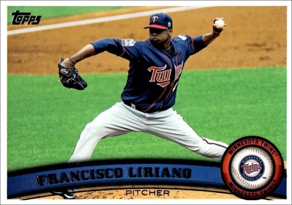Francisco Liriano 2011 Topps Series 2 #350 Baseball Trading Card - Front 2011 Topps Series 2 Francisco Liriano #350 baseball trading card front