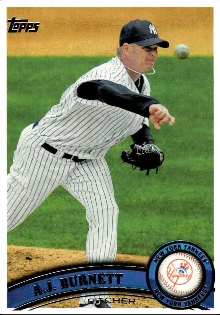 2011 Topps Series 2 A.J. Burnett #492 trading card