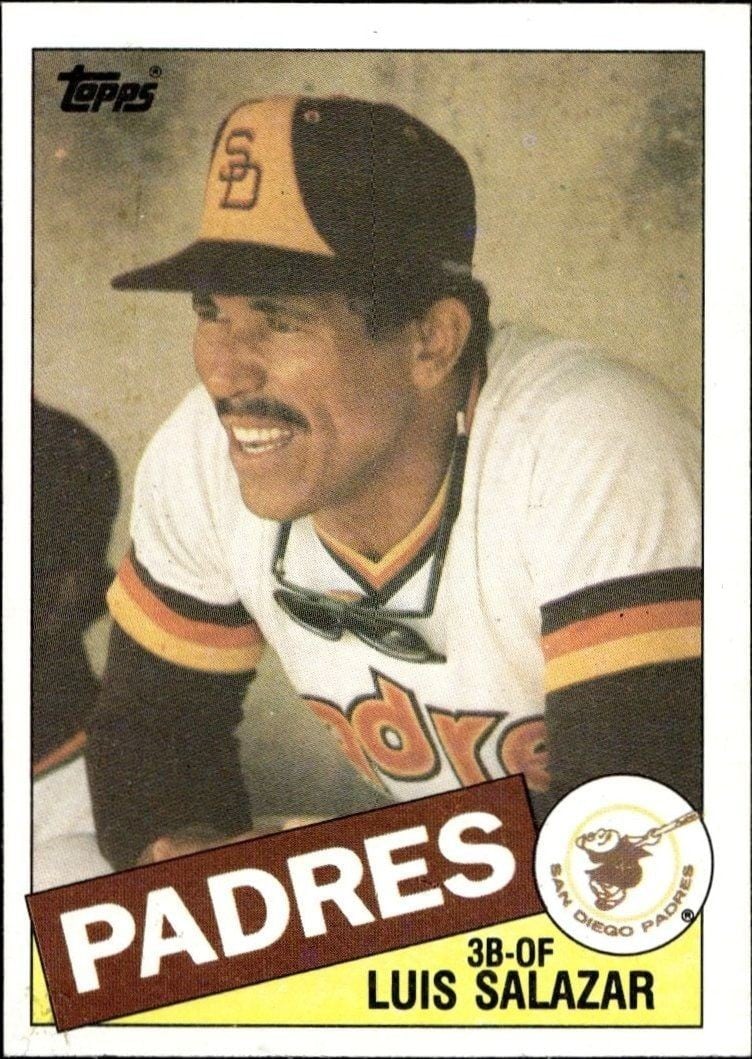 Luis Salazar 1985 Topps #789 Baseball Trading Card - Front 1985 Topps Luis Salazar #789 baseball trading card front
