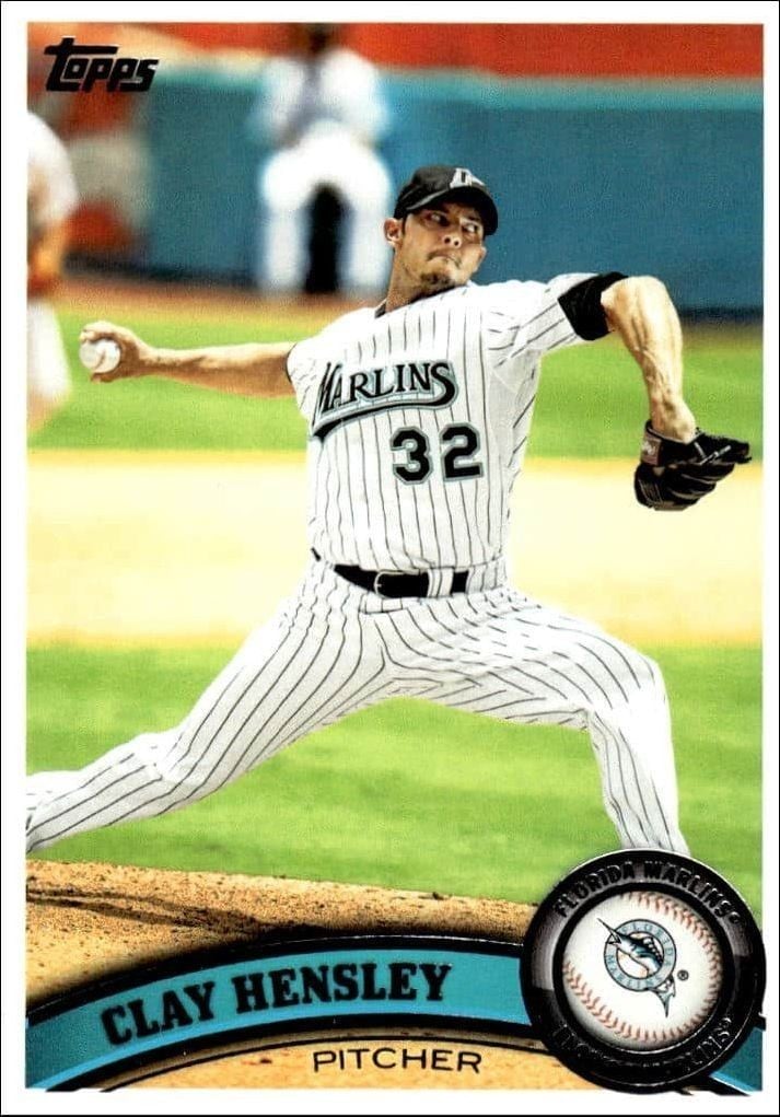 Clay Hensley 2011 Topps #167 Baseball Trading Card - Front 2011 Topps Clay Hensley #167 baseball trading card front