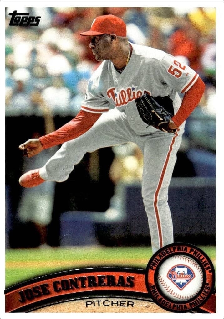 Jose Contreras 2011 Topps #267 Baseball Trading Card - Front 2011 Topps Jose Contreras #267 baseball trading card front