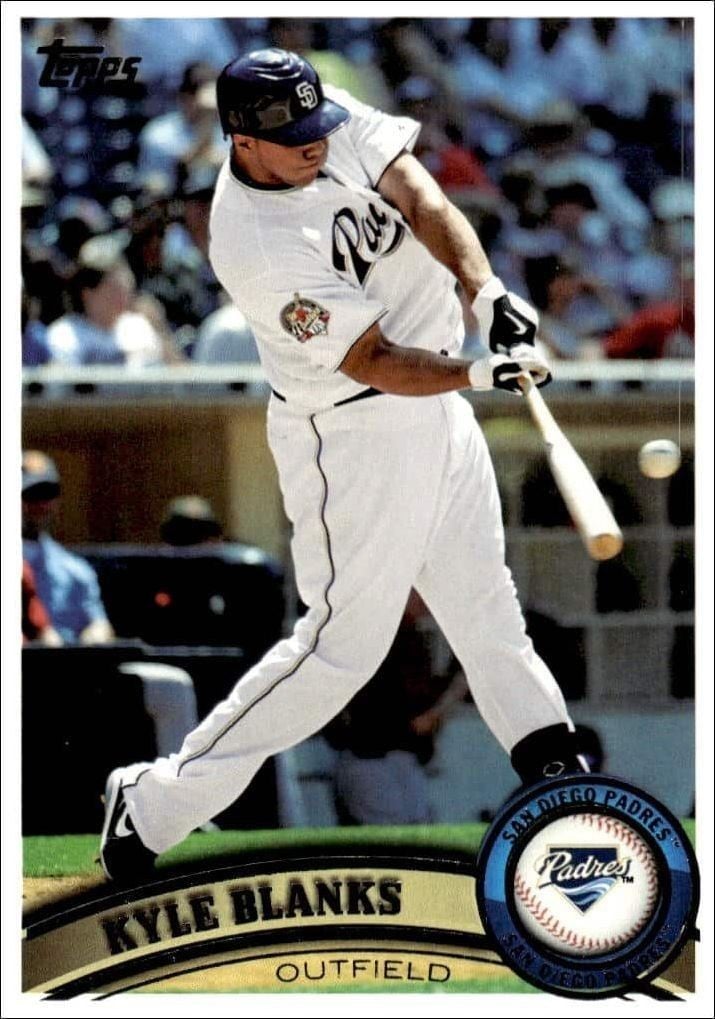 Kyle Blanks 2011 Topps Series 2 #627 Baseball Trading Card - Front 2011 Topps Series 2 Kyle Blanks #627 baseball trading card front