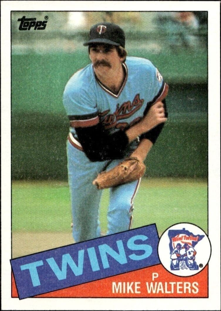 Mike Walters 1985 Topps #187 Baseball Trading Card - Front 1985 Topps Mike Walters #187 baseball trading card front