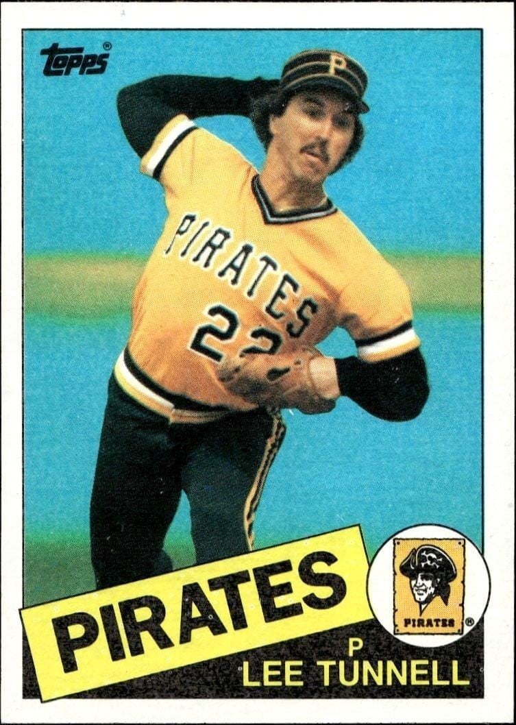 Lee Tunnell 1985 Topps #21 Baseball Trading Card - Front 1985 Topps Lee Tunnell #21 baseball trading card front