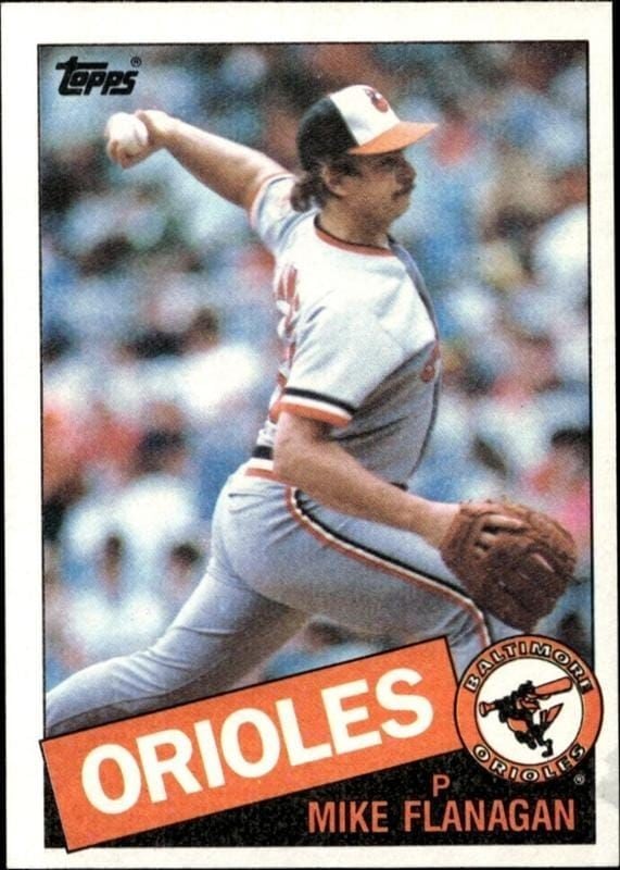 Mike Flanagan 1985 Topps #780 Baseball Trading Card - Front 1985 Topps Mike Flanagan #780 baseball trading card front