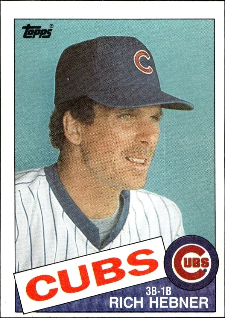Rich Hebner 1985 Topps #124 Baseball Trading Card - Front 1985 Topps Rich Hebner #124 baseball trading card front