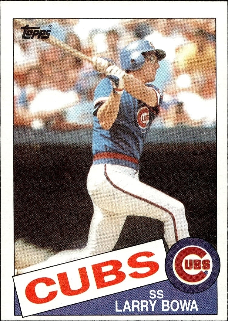 Larry Bowa 1985 Topps #484 Baseball Trading Card - Front 1985 Topps Larry Bowa #484 baseball trading card front