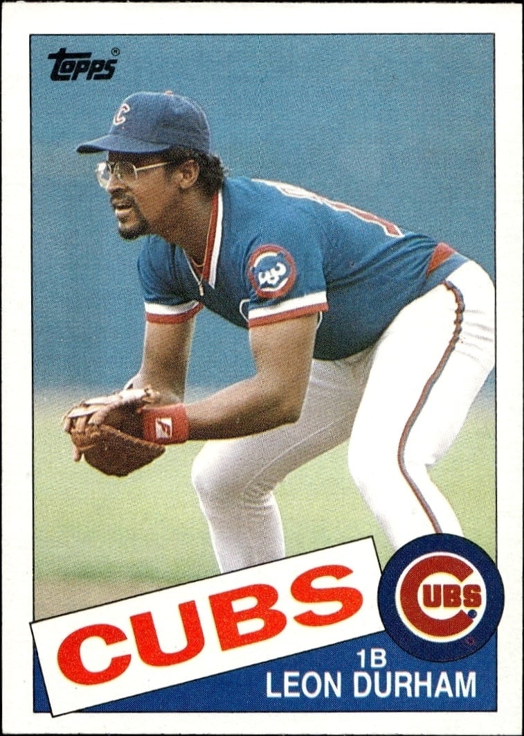 Leon Durham 1985 Topps #330 Baseball Trading Card - Front 1985 Topps Leon Durham #330 baseball trading card front