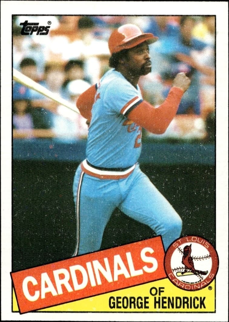 1985 Topps George Hendrick #60 trading card