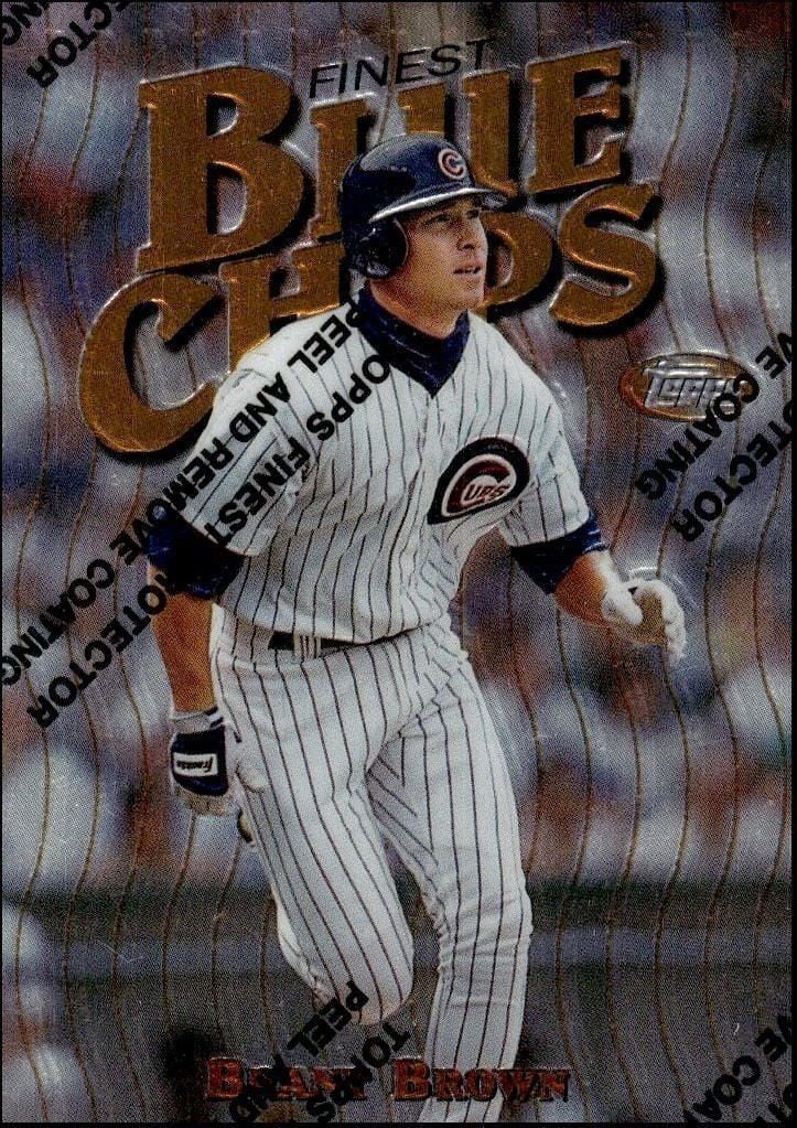 Brant Brown 1997 Topps Finest #188 Baseball Trading Card - Front 1997 Topps Finest Brant Brown #188 baseball trading card front