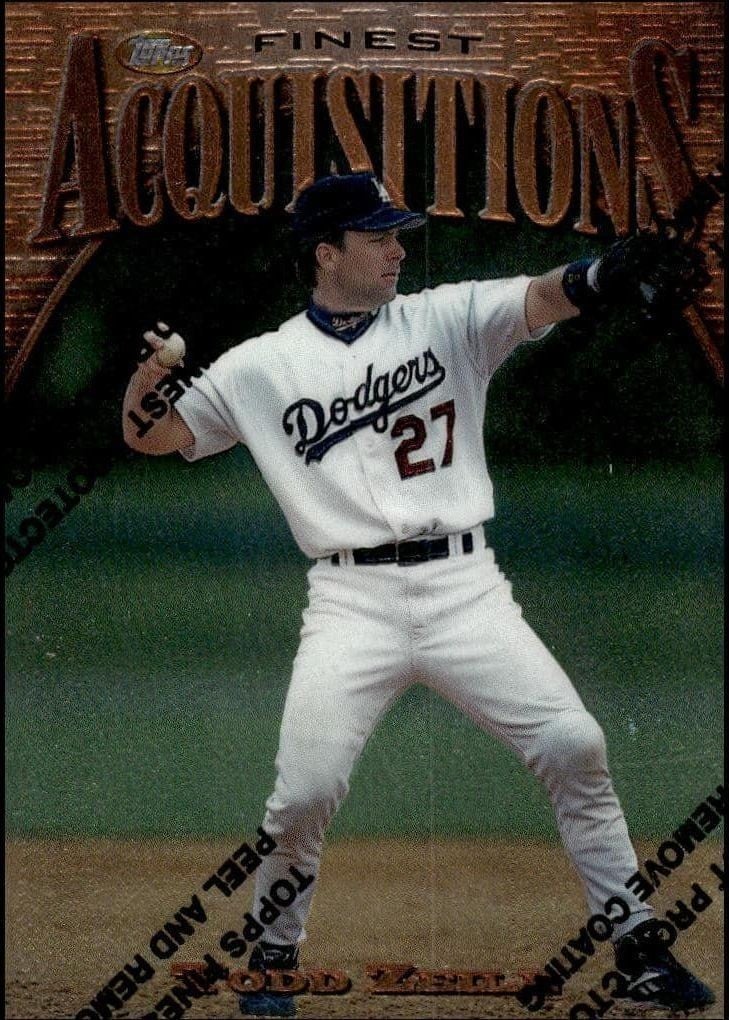 Todd Zeile 1997 Topps Finest #236 Baseball Trading Card - Front 1997 Topps Finest Todd Zeile #236 baseball trading card front