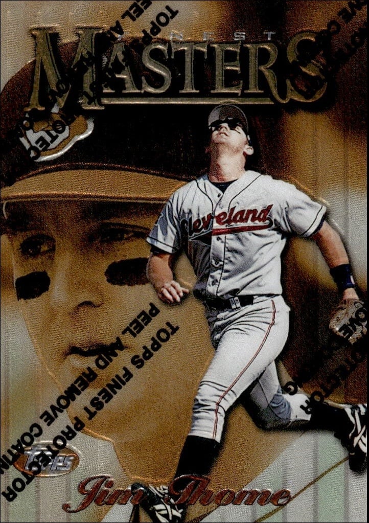 Jim Thome 1997 Topps Finest #190 Baseball Trading Card - Front 1997 Topps Finest Jim Thome #190 baseball trading card front