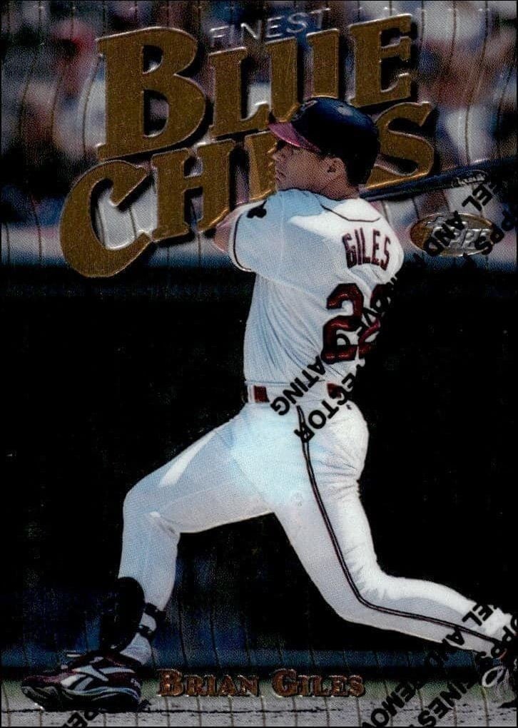 Brian Giles 1997 Topps Finest #206 Baseball Trading Card - Front 1997 Topps Finest Brian Giles #206 baseball trading card front