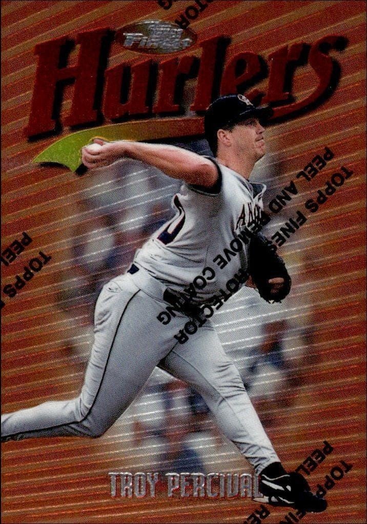 1997 Topps Finest Troy Percival #65 trading card