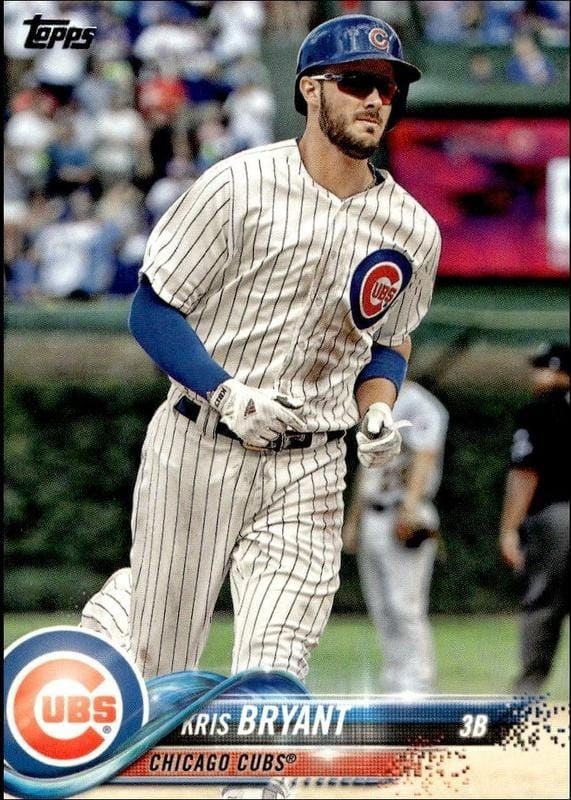Kris Bryant 2018 Topps Series 2 #500 Baseball Trading Card - Front 2018 Topps Series 2 Kris Bryant #500 baseball trading card front