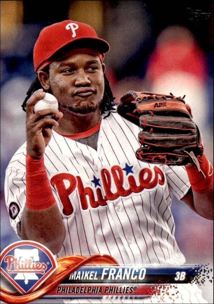 Maikel Franco 2018 Topps #197 Baseball Trading Card - Front 2018 Topps Maikel Franco #197 baseball trading card front