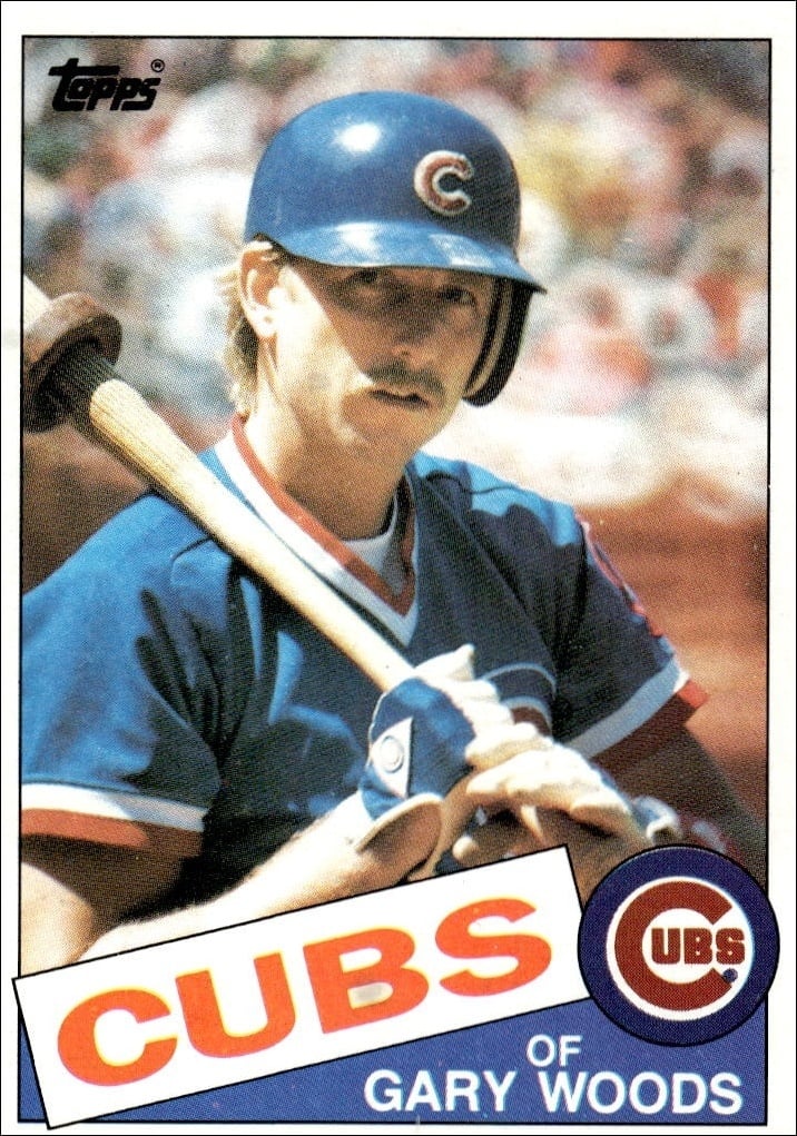 Gary Woods 1985 Topps #46 Baseball Trading Card - Front 1985 Topps Gary Woods #46 baseball trading card front