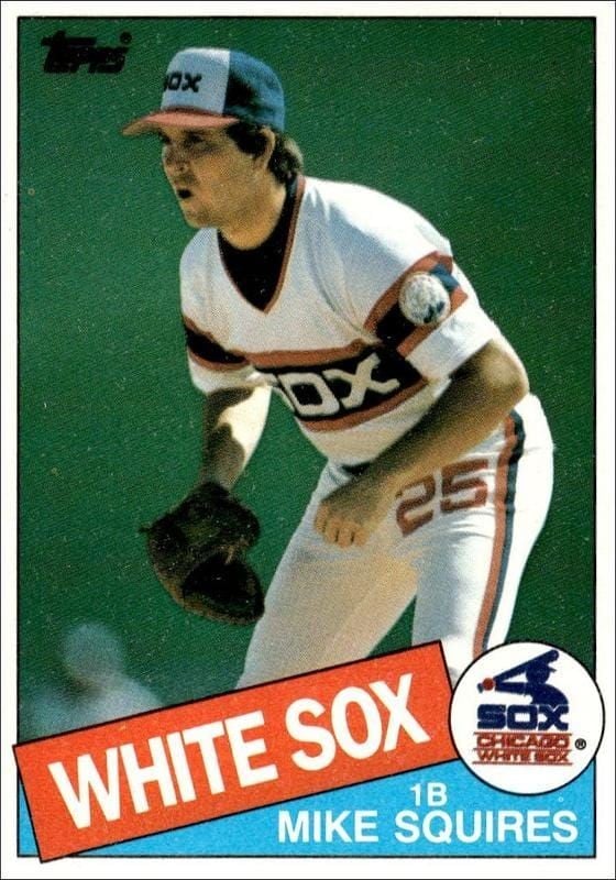 Mike Squires 1985 Topps #543 Baseball Trading Card - Front 1985 Topps Mike Squires #543 baseball trading card front