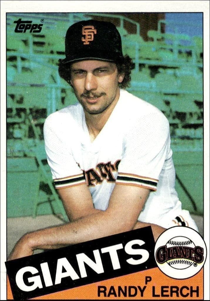 Randy Lerch 1985 Topps #103 Baseball Trading Card - Front 1985 Topps Randy Lerch #103 baseball trading card front