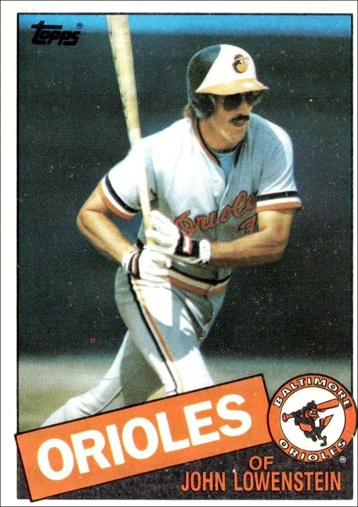 1985 Topps John Lowenstein #316 trading card