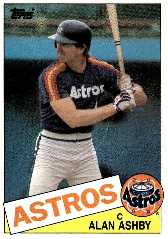Alan Ashby 1985 Topps #564 Baseball Trading Card - Front 1985 Topps Alan Ashby #564 baseball trading card front