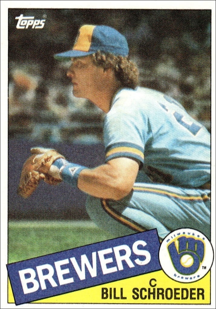Bill Schroeder 1985 Topps #176 Baseball Trading Card - Front 1985 Topps Bill Schroeder #176 baseball trading card front