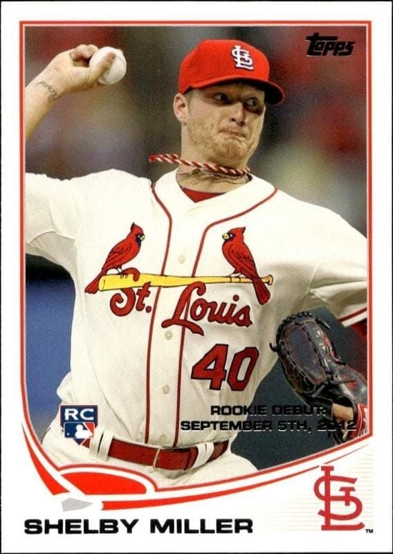 Shelby Miller 2013 Topps Update #US253 Baseball Trading Card - Front 2013 Topps Update Shelby Miller #US253 baseball trading card front