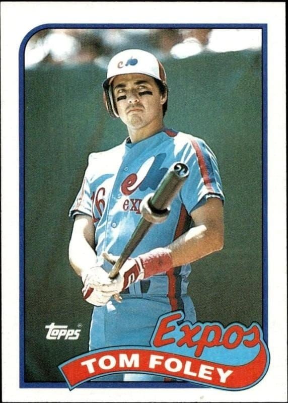 Tom Foley 1989 Topps #529 Baseball Trading Card - Front 1989 Topps Tom Foley #529 baseball trading card front