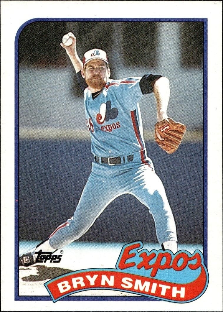 Bryn Smith 1989 Topps #464 Baseball Trading Card - Front 1989 Topps Bryn Smith #464 baseball trading card front