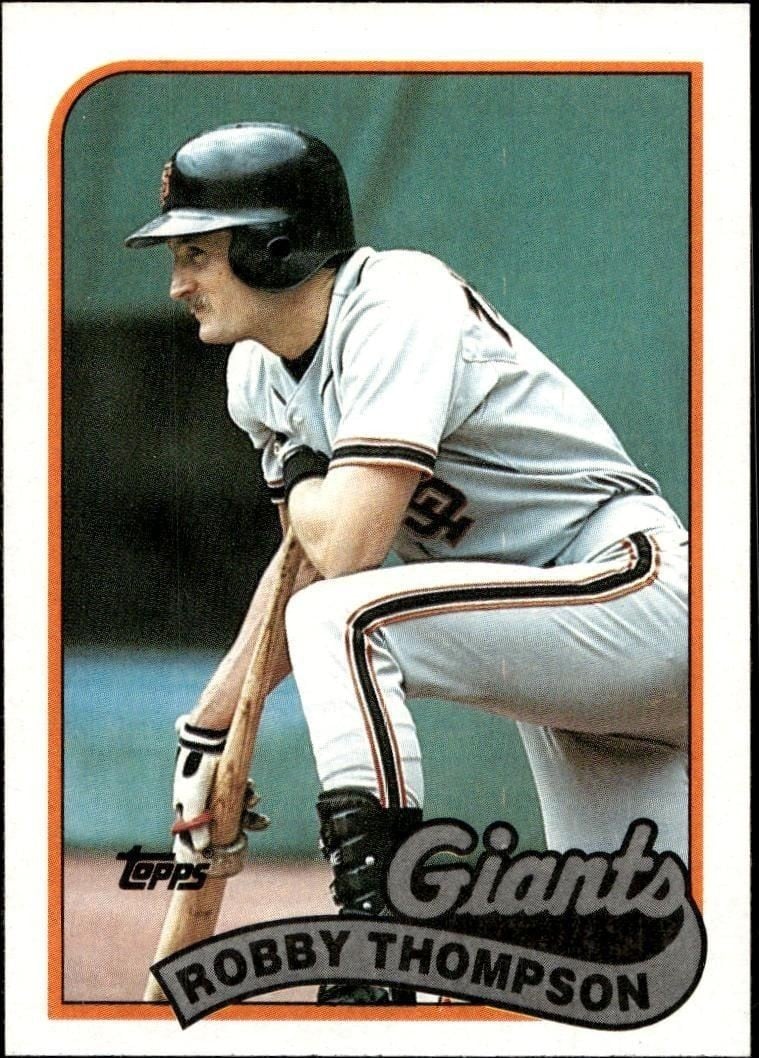 Robby Thompson 1989 Topps #15 Baseball Trading Card - Front 1989 Topps Robby Thompson #15 baseball trading card front