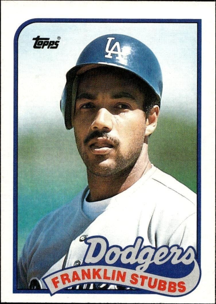 Franklin Stubbs 1989 Topps #697 Baseball Trading Card - Front 1989 Topps Franklin Stubbs #697 baseball trading card front