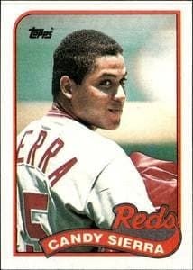 Candy Sierra 1989 Topps #711 Baseball Trading Card - Front 1989 Topps Candy Sierra #711 baseball trading card front