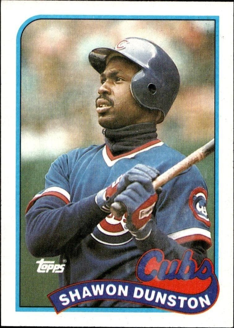 Shawon Dunston 1989 Topps #140 Baseball Trading Card - Front 1989 Topps Shawon Dunston #140 baseball trading card front